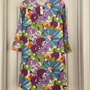 J. Crew Collection Shift Dress in Floral-Print Silk Twill. Size 00